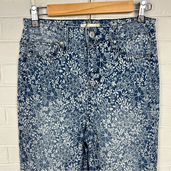 Altar’d State Blue Floral Flare Bell Bottom Jeans Size 27 - Picture 6 of 14